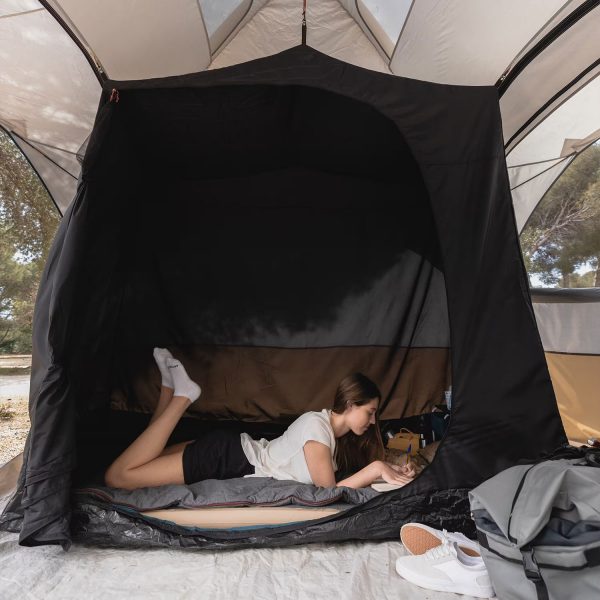 QUECHUA Aufenthaltszelt aufblasbar Base Air Seconds Fresh für 8 Personen