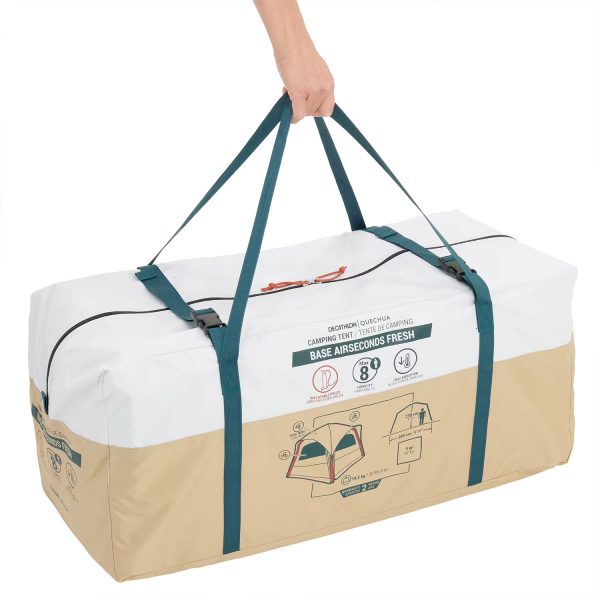 QUECHUA Aufenthaltszelt aufblasbar Base Air Seconds Fresh für 8 Personen
